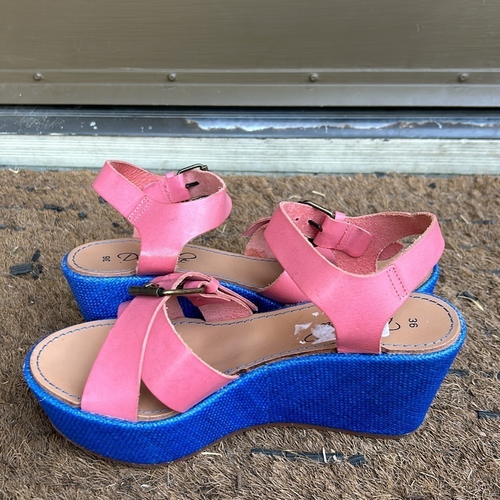 Demarche Sandals Made in Italy Rare Summer Luxury Feminine Shoes Sz 36 Colorful - Picture 5 of 9